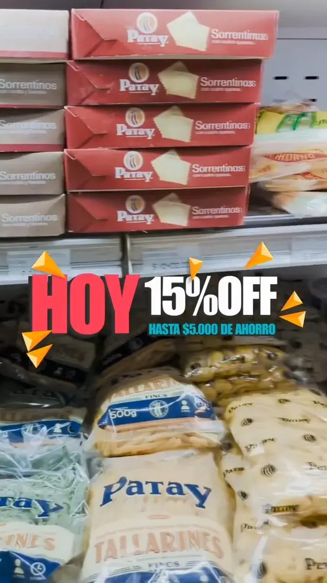 Pastas envasadas de Patay en la góndola